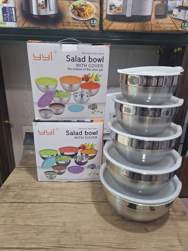کاسه استیل درب دارyyi